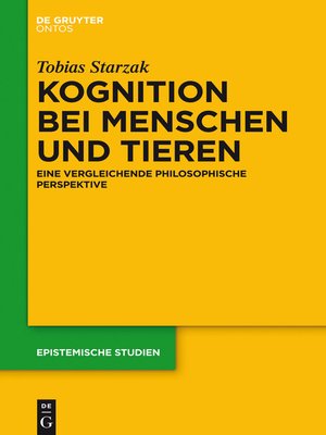 cover image of Kognition bei Menschen und Tieren